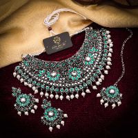 Oxidised Ethnic Choker Set