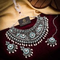 Oxidized Ethnic Choker Set