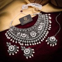 Oxidized Ethnic Choker Set