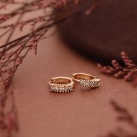 Sparkling Gold And Diamond Bali Earrings