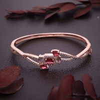 Rose Gold Red & White AD Bracelet