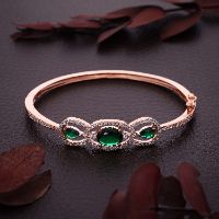 Rose Gold Green & White Fancy bracelet