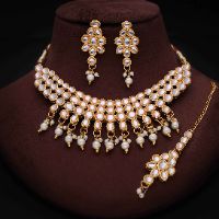 Amazing Pearl with Kundan Antique Gold Choker Set