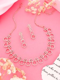 Fashionable Rose Gold Jewellery set