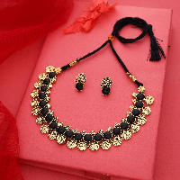 Golden Glow: Oxidized American Diamond Choker Set with Gold Plating