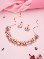 Luxury Handcrafted Rose Gold Plated Statement Necklace