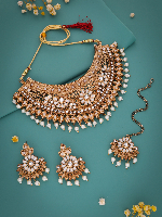 Mendi Gold Plated Traditional Necklace Set