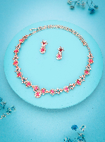 Glamorous Multihued AD Necklace set