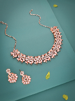 Enchanting Harmony Baby Pink AD Choker Set