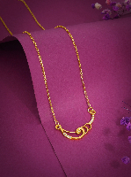 Modern Minimalism: Gold-Plated Paperclip Charm Necklace