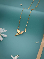 Effortless Elegance: Gold-Plated Zirconia Pendant Set