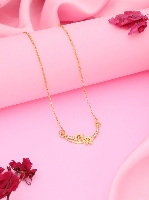 Nature's Touch: Handcrafted Gold-Plated Chain with Raw Stone