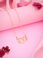 Enduring Elegance: Gold-Plated Stainless Steel Heart Necklace (AD Stone)