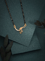 Celestial Elegance: Gold-Plated Crescent Moon Mangalsutra