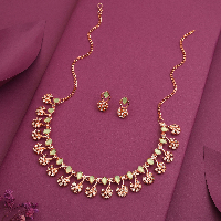 Rose Gold Plated Contemporary  Necklace Set