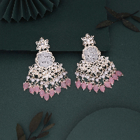 Exquisite Silver Jhumka Earrings with Pearl and Bead Accents Exquisite Silver Jhumka Earrings with Pearl and Bead Accents