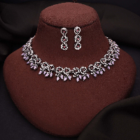 Sophisticated Glamour: Oxidized Silver Necklace Set for Special Occasions