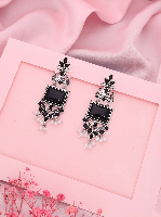 Bold & Beautiful Oxidized Black Stone Earrings – A Timeless Treasure