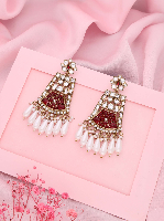 Majestic Kundan & Pearl Chandelier Earrings – A Statement of Royalty & Grace Majestic Kundan & Pearl Chandelier Earrings – A Statement of Royalty & Grace