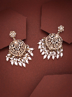 Kundan Pearl Jhumka Earrings – Classic Ethnic Jewelry for Women Kundan Pearl Jhumka Earrings – Classic Ethnic Jewelry for Women