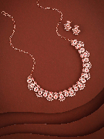 Timeless Rose Gold Plated Jewelry Set – Graceful Necklace & Earrings for Evening Glam Timeless Rose Gold Plated Jewelry Set – Graceful Necklace & Earrings for Evening Glam