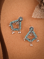 Ethnic Silver Leaf Earrings – Traditional Oxidized Jewellery Design Ethnic Silver Leaf Earrings – Traditional Oxidized Jewellery Design