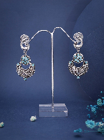 Leaf Charm Oxidized Earrings – Stylish Silver Look Leaf Charm Oxidized Earrings – Stylish Silver Look