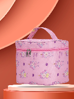 Cute Pink Unicorn Makeup Organizer Bag with Cosmetic Storage