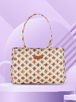 Geometric Print Shoulder Tote Bag for Women – Elegant Everyday Handbag by PARISAL