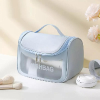 Sky Blue Transparent Washbag – Waterproof Cosmetic & Toiletry Organizer Travel Pouch Sky Blue Transparent Washbag – Waterproof Cosmetic & Toiletry Organizer Travel Pouch