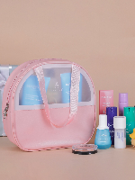 Parisal Pink Oval Washbag – Stylish Travel Cosmetic & Toiletry Organizer