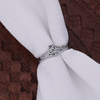 Graceful Dual Band Sterling Silver Ring with Hearts - Adjustable & Dazzling