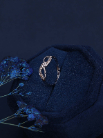 Dazzling Floral & American Diamond Sterling Silver Ring - Adjustable & Elegant