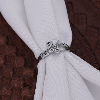 Dazzling Intertwined Heart Sterling Silver Ring with American Diamonds - Adjustable