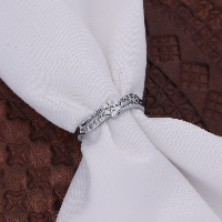 Elegant Solitaire Flower Sterling Silver Ring with American Diamonds - Adjustable & Dazzling