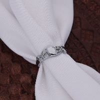 Modern Intersecting Sterling Silver Ring with Pave American Diamonds - Adjustable