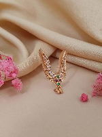 Gold Plated Curvy Ring with Multi-Colored Gemstones