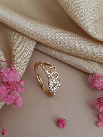 Stylish Gold Plated Adjustable Finger Ring for Women & Girls Stylish Gold Plated Adjustable Finger Ring for Women & Girls