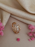 Stylish Gold Plated Adjustable Finger Ring for Women & Girls Stylish Gold Plated Adjustable Finger Ring for Women & Girls