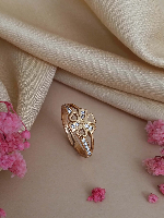 Gold Plated Adjustable Fashion Ring – Perfect Gift for Women & Girls Gold Plated Adjustable Fashion Ring – Perfect Gift for Women & Girls