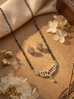 Ethnic Gold Plated CZ Mangalsutra Set for Festivals & Functions
