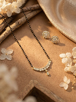 Classic Floral CZ Mangalsutra Jewellery Set for Women
