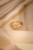 Stylish Gold Plated Flower Design Ring | Party Wear Jewellery for Women