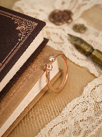 Minimal Rose Gold A Letter Ring Design