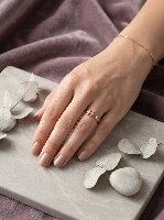 Personalized Rose Gold A Initial Ring