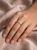 Modern Rose Gold A Alphabet Ring Modern Rose Gold A Alphabet Ring
