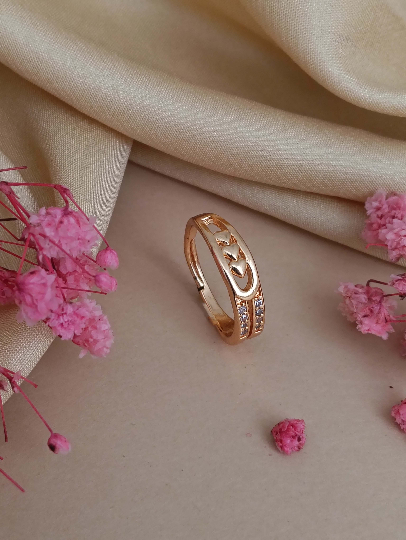 Triple Heart Rose Gold Ring